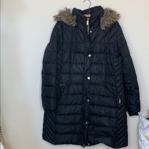 Women’s Michael Kors Faux Fur Trim Hooded Coat